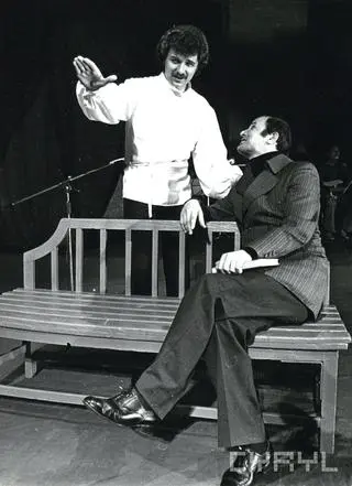 Krzysztof Krawczyk i Janusz Greber w spektaklu "Staroświecka komedia"