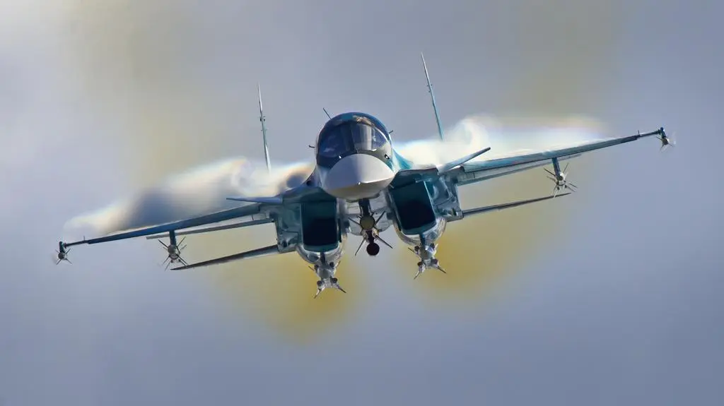 Rosyjski bombowiec Su-34. Zdjęcie ilustracyjne  