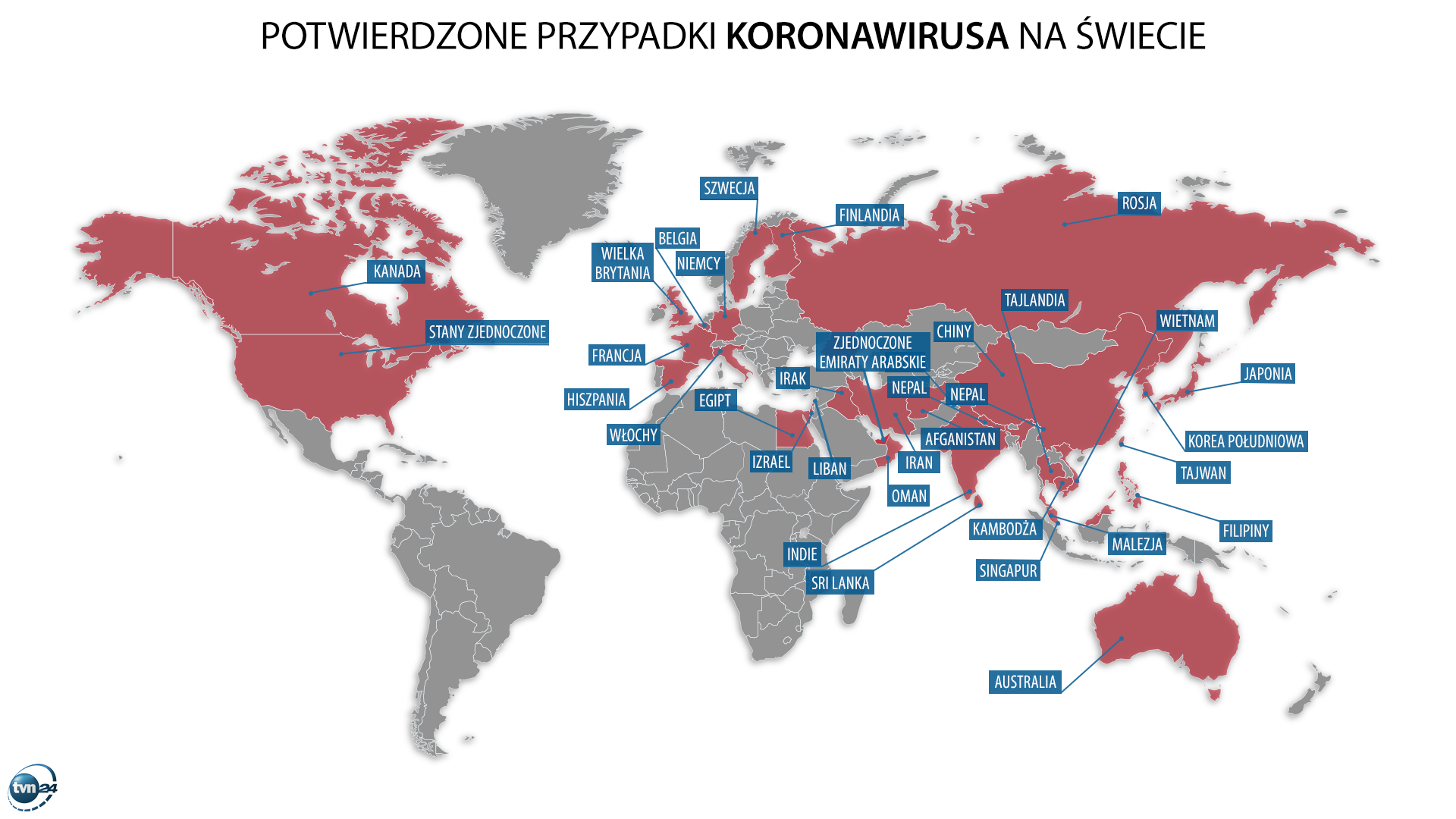 Jak się rozprzestrzeniał koronawirus