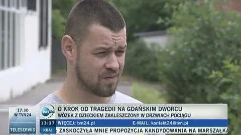 O krok od tragedii na gdańskim dworcu