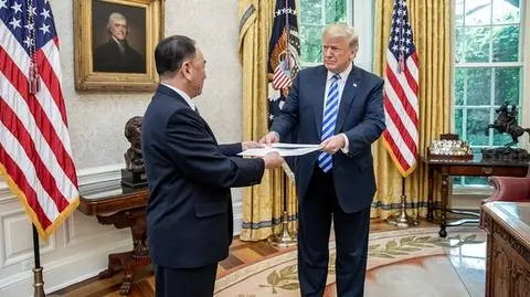 Trump spotkał się z Kim Jong Czolem