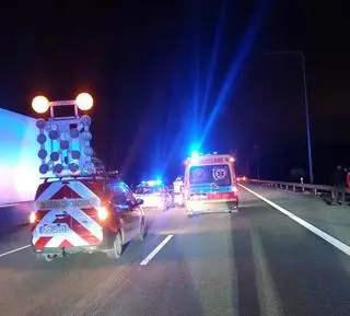 Poszkodowany policjant został przewieziony do szpitala