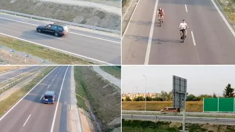 Droga jest nieotwarta, ale jeżdżą po niej samochody, tiry i rowerzyści