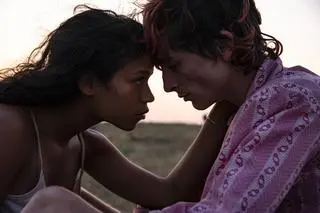 Taylor Russell i Timothee Chalamet w "Do ostatniej kości", reż. Luca Guadagnino (2022)