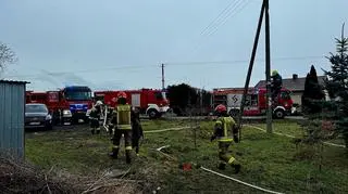 Tragiczny pożar w miejscowości Strzelcew pod Łowiczem