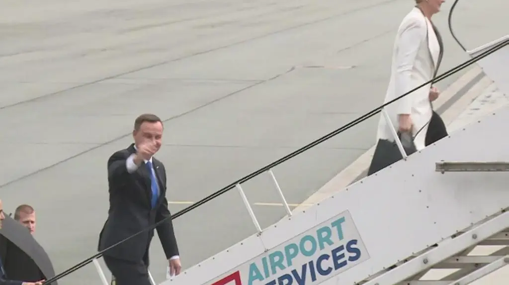Andrzej Duda przed wylotem do Włoch