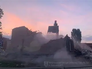 Rozbiórka kamienicy przy ul. Cyniarskiej 13 w Bielsku-Białej