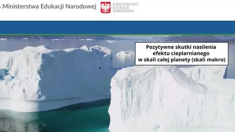 Fragment lekcji chemii o zmianach klimatu