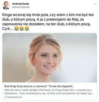 Wpis Andrzeja Dudy