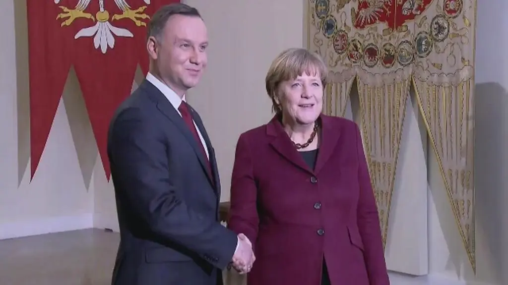 Angela Merkel w Pałacu Prezydenckim