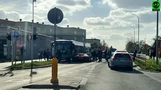 Zderzenie z udziałem lamborghini w Koziegłowach