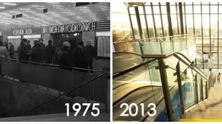 Hol starego dworca sprzed 40 lat i hol nowego budynku