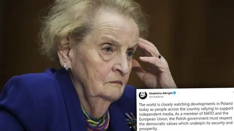"Polski rząd musi szanować wartości demokratyczne". Madeleine Albright o lex anty-TVN