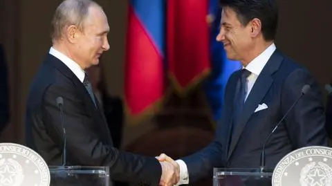 Putin i Conte na wspólnej konferencji prasowej w Rzymie