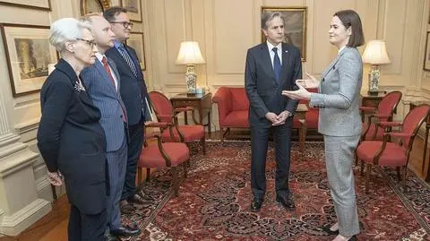 Swiatłana Cichanouska spotkała się z Antonym Blinkenem i Wendy Sherman w Waszyngtonie