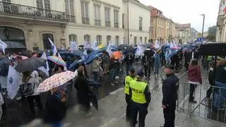 Protest lekarzy rezydentów w Warszawie