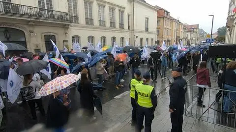 Protest lekarzy rezydentów w Warszawie