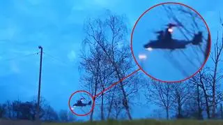 V-22 Osprey widziany nisko nad Warszawą