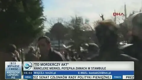 Merkel potępiła zamach w Stambule. "To morderczy akt"