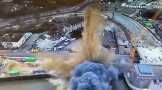 Wybuch w porcie w Great Yarmouth zarejestrował policyjny dron
