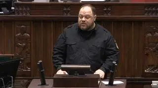 Ruslan Stefanchuk addressing the Sejm