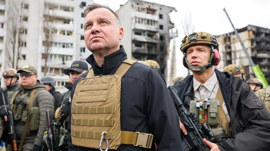 Andrzej Duda w Borodziance (zdjęcie z 13 kwietnia)