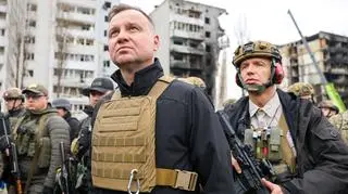 Andrzej Duda w Borodziance (zdjęcie z 13 kwietnia)