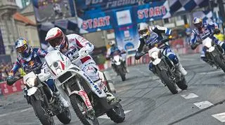 Motocykle na trasie wyścigu