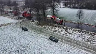 Przed godzina 8 na odcinku około 300 metrów doszło do trzech zdarzeń drogowych