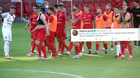 Gorzkie gratulacje Bońka dla Widzewa. "Sposób bardzo wstydliwy. Słabo to wyglądało"