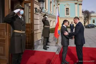 Wołodymyr Zełenski i Andrzej Duda, Kijów, 23.02.2022