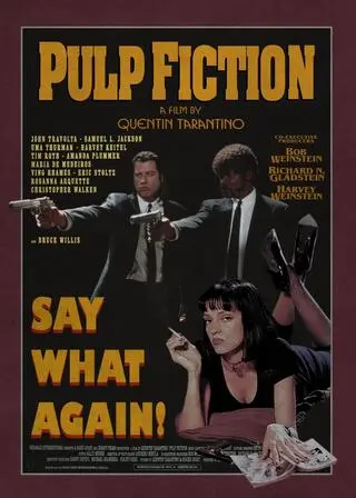 Plakat promujący przebój kinowy Tarantino "Pulp Fiction"