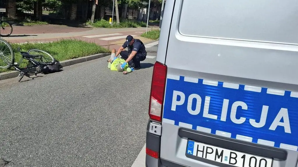 Kierowca potrącił rowerzystę i odjechał 