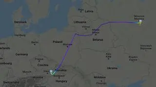 Samolot przeleciał również nad terytorium Polski