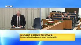 Sędzia Zabłocki w Senacie o ustawie represyjnej