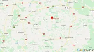 W tym miejscu policjanci znaleźli psa we wnykach
