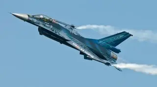 Belgijski myśliwiec F-16. Zdjęcie ilustracyjne 