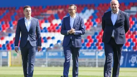Premier Mateusz Morawiecki: wesprzemy budowę stadionu Rakowa Częstochowa 