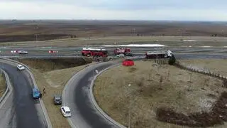 Do wypadku doszło na autostradzie A4 koło Jarosławia na Podkarpaciu