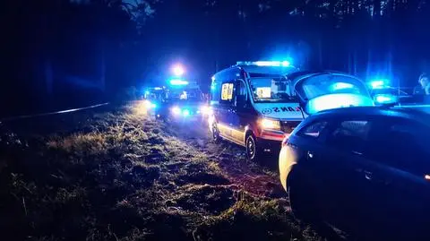 Samochód osobowy uderzył tam w drzewo, 9 osób w szpitalu