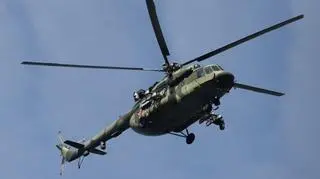 Białoruski śmigłowiec w rejonie Białowieży