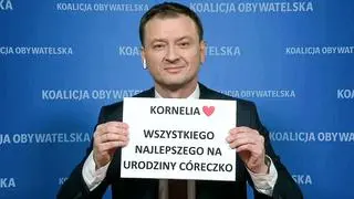 Sławomir Nitras na antenie TVN24 złożył życzenia córce