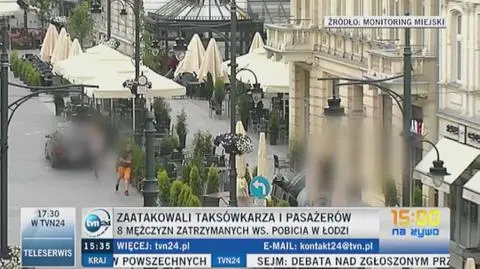 Pobicie w centrum Łodzi. Zaatakowali taksówkarza i jego pasażera