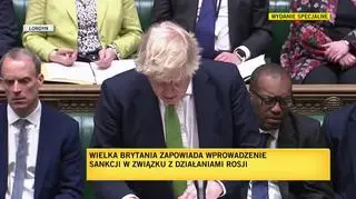 Johnson: dzisiaj nakładamy sankcje na pięć rosyjskich banków i trzy ważne osoby