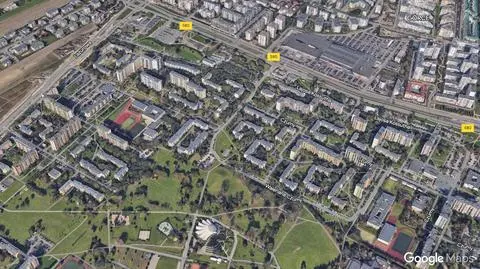 Widok na Spółdzielnię Mieszkaniową Górczewska