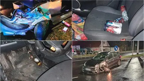 Wsiadł za kierownicę, mimo zakazu i niemal czterech promili. Po kolizji uciekł pieszo