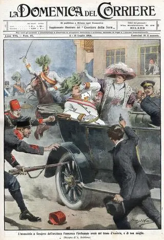 Rok 1914: zamach na Franciszka Ferdynanda w Sarajewie