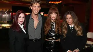   Austin Butler, Priscilla Presley, Lisa Marie Presley i Riley Keough na premierze "Elvisa"