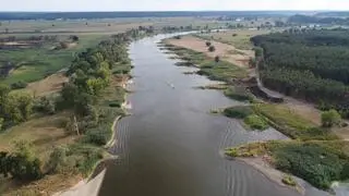 Koryto Odry w pobliżu miejscowości Radnica w województwie lubuskim