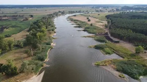 Koryto Odry w pobliżu miejscowości Radnica w województwie lubuskim